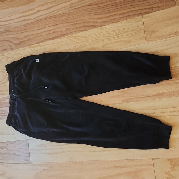 FILA fleece athletic cozy jogger pants Black Medium - Picture 1 of 14